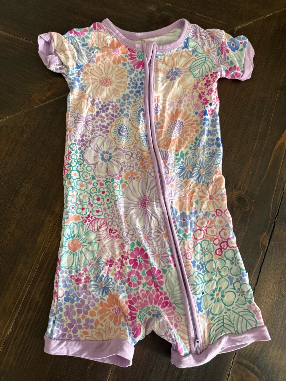 Little Sleepies Doodle Blooms Bamboo Shortie Size 2T